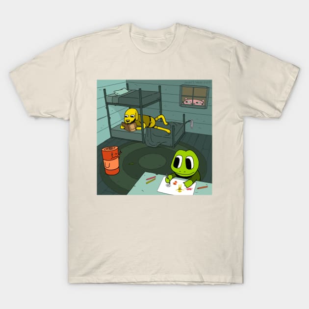 Frog Dog Log - Home T-Shirt by jareddweiss